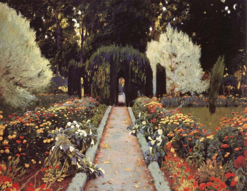 Prats, Santiago Rusinol A Garden in Aranjuez oil painting picture
